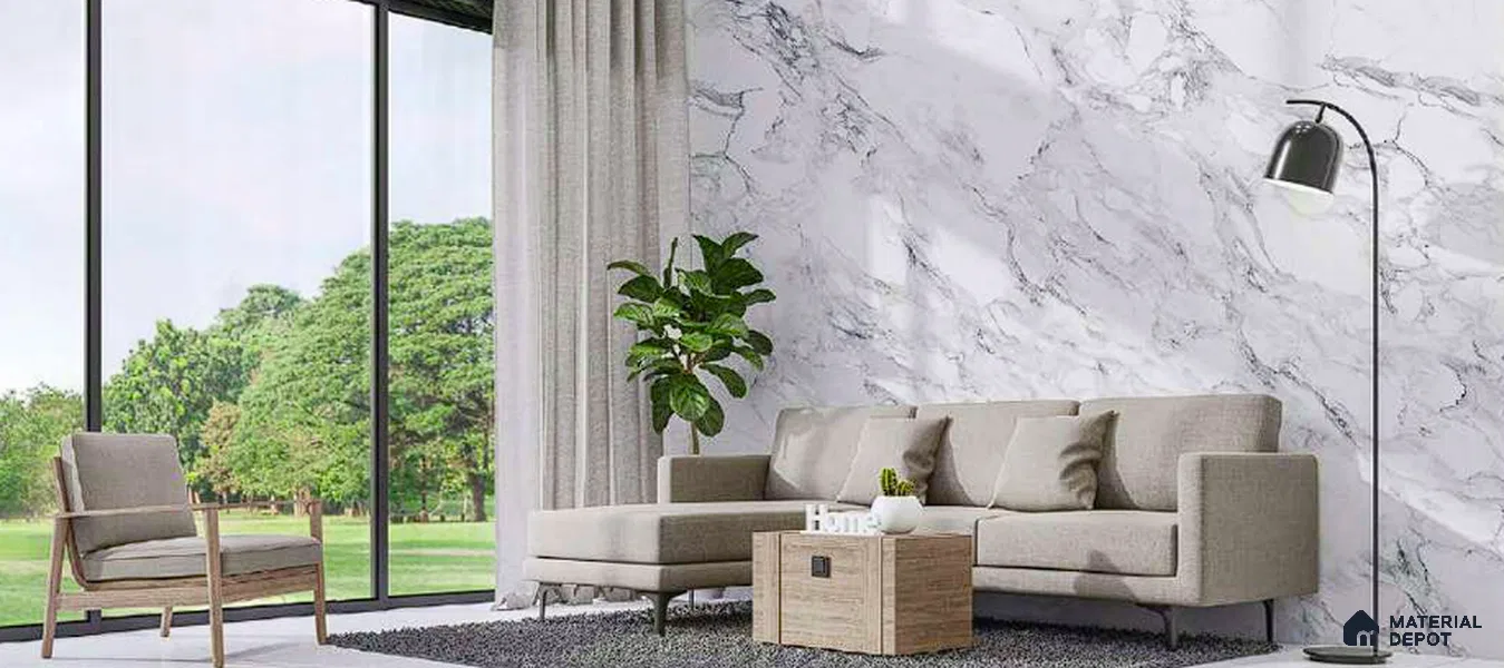 NM01 | 10 Meter x 21 Inches Marble Look Wallpaper - 57.41 Sq. Ft. | Minimum 10% wastage during installation