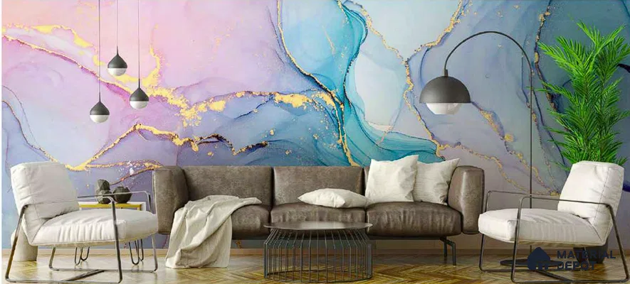 NM07 | 10 Meter x 21 Inches Marble Look Wallpaper - 57.41 Sq. Ft. | Minimum 10% wastage during installation