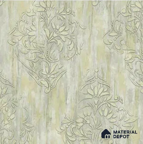 PAR902 | 10 Meter x 21 Inches Damask Look Wallpaper - 57.41 Sq. Ft. | Minimum 15% wastage during installation