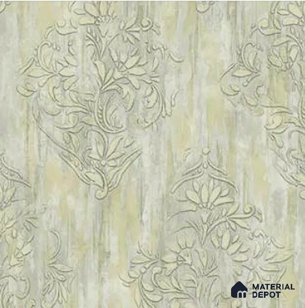 PAR902 | 10 Meter x 21 Inches Damask Look Wallpaper - 57.41 Sq. Ft. | Minimum 15% wastage during installation