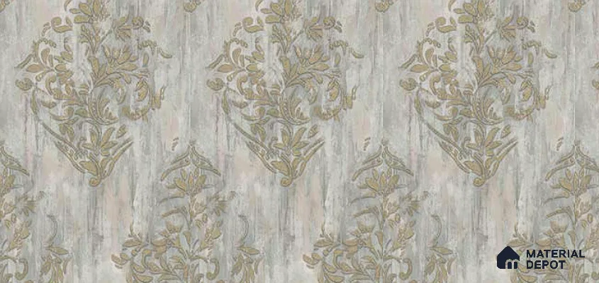 PAR906 | 10 Meter x 21 Inches Damask Look Wallpaper - 57.41 Sq. Ft. | Minimum 15% wastage during installation