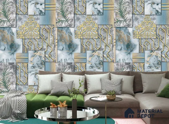 WK100-01 | 10 Meter x 21 Inches Patterned Look Wallpaper - 57.41 Sq. Ft. | Minimum 15% wastage during installation