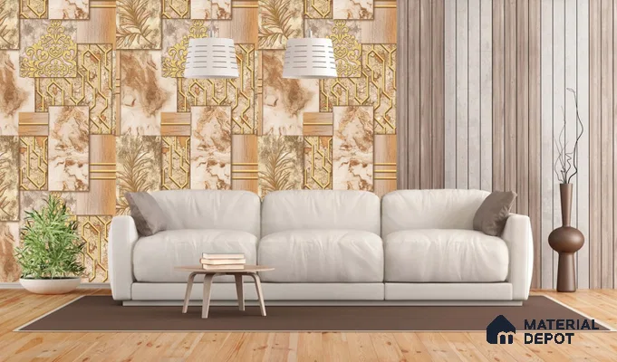 WK100-04 | 10 Meter x 21 Inches Patterned Look Wallpaper - 57.41 Sq. Ft. | Minimum 15% wastage during installation