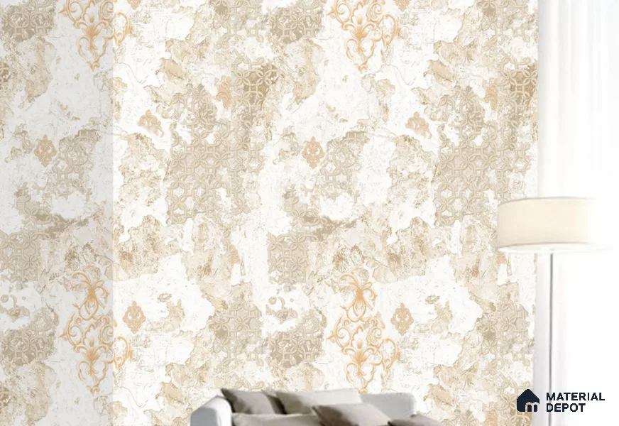 WK100-18 | 10 Meter x 21 Inches Patterned Look Wallpaper - 57.41 Sq. Ft. | Minimum 15% wastage during installation
