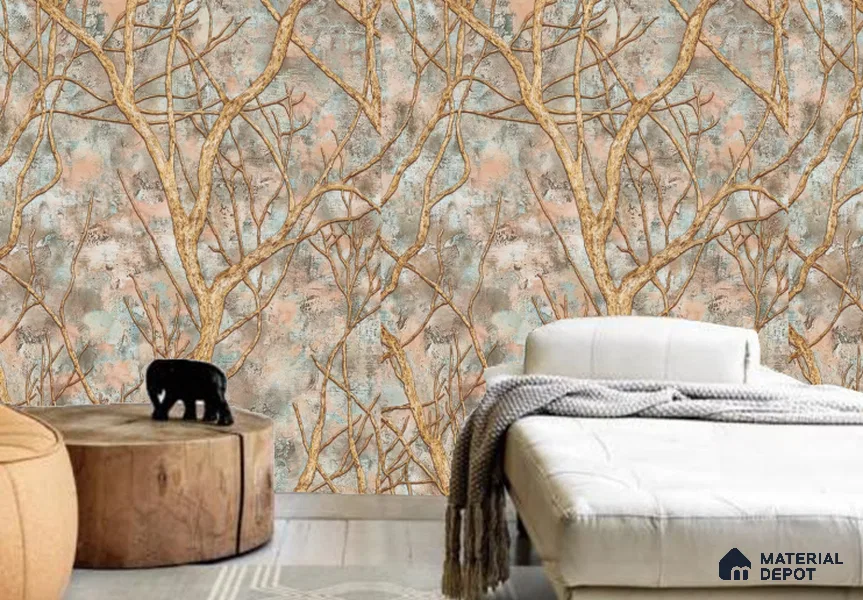 WK100-38 | 10 Meter x 21 Inches Nature Look Wallpaper - 57.41 Sq. Ft. | Minimum 15% wastage during installation