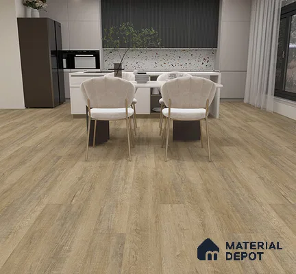 SPC Matte Finish Flooring Meriline Spanish Cedar SP 00075 | 48 x 7 inch (1220x180 mm) - 5 mm | Wear Layer 0.3 mm | R9 Slip Resistance | Unilin Uniclic Locking System | 10Y Residential & 5Y Commercial Warranty