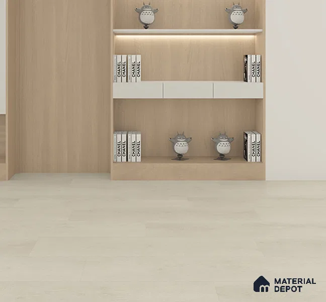 SPC Matte Finish Flooring Meriline Mapple Wood White SP 00075 F | 48 x 7 inch (1220x180 mm) - 5 mm | Wear Layer 0.3 mm | R9 Slip Resistance | Unilin Uniclic Locking System | 10Y Residential & 5Y Commercial Warranty
