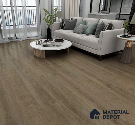 SPC Matte Finish Flooring Meriline Dark Walnut SP 00075 E | 48 x 7 inch (1220x180 mm) - 5 mm | Wear Layer 0.3 mm | R9 Slip Resistance | Unilin Uniclic Locking System | 10Y Residential & 5Y Commercial Warranty