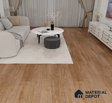 SPC Matte Finish Flooring Meriline Chestnut Cherry SP 00076 D | 48 x 7 inch (1220x180 mm) - 5 mm | Wear Layer 0.3 mm | R9 Slip Resistance | Unilin Uniclic Locking System | 10Y Residential & 5Y Commercial Warranty