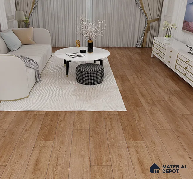 SPC Matte Finish Flooring Meriline Chestnut Cherry SP 00076 D | 48 x 7 inch (1220x180 mm) - 5 mm | Wear Layer 0.3 mm | R9 Slip Resistance | Unilin Uniclic Locking System | 10Y Residential & 5Y Commercial Warranty