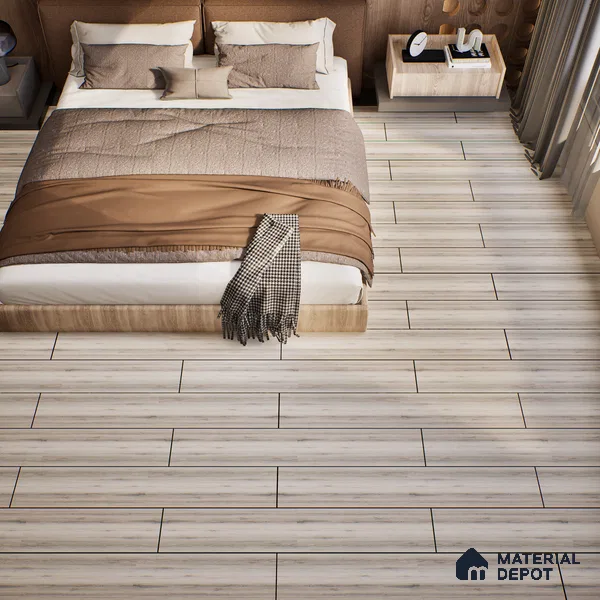 SPC Matte Finish Flooring Meriline Oak Wood Grey SP 00076 B | 48 x 7 inch (1220x180 mm) - 5 mm | Wear Layer 0.3 mm | R9 Slip Resistance | Unilin Uniclic Locking System | 10Y Residential & 5Y Commercial Warranty