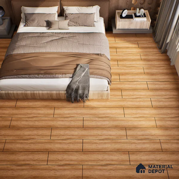 SPC Matte Finish Flooring Meriline Chestnut Cherry SP 00076 D | 48 x 7 inch (1220x180 mm) - 5 mm | Wear Layer 0.3 mm | R9 Slip Resistance | Unilin Uniclic Locking System | 10Y Residential & 5Y Commercial Warranty