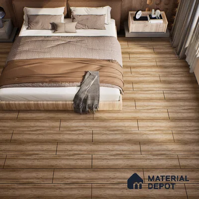 SPC Matte Finish Flooring Meriline Brunette Wood SP 00076 E | 48 x 7 inch (1220x180 mm) - 5 mm | Wear Layer 0.3 mm | R9 Slip Resistance | Unilin Uniclic Locking System | 10Y Residential & 5Y Commercial Warranty
