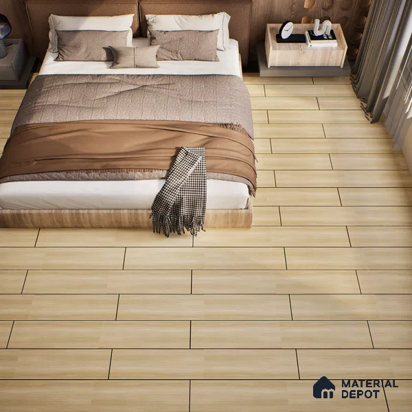 SPC Matte Finish Flooring Meriline White Limba Wood SP 00075 B | 48 x 7 inch (1220x180 mm) - 5 mm | Wear Layer 0.3 mm | R9 Slip Resistance | Unilin Uniclic Locking System | 10Y Residential & 5Y Commercial Warranty