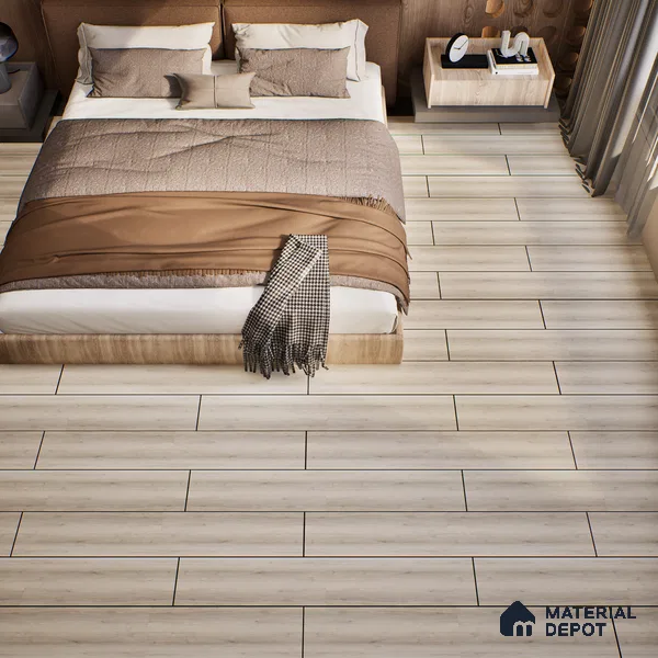 SPC Matte Finish Flooring Meriline Slate Grey SP 00075 C | 48 x 7 inch (1220x180 mm) - 5 mm | Wear Layer 0.3 mm | R9 Slip Resistance | Unilin Uniclic Locking System | 10Y Residential & 5Y Commercial Warranty