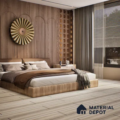 SPC Matte Finish Flooring Meriline Slate Grey SP 00075 C | 48 x 7 inch (1220x180 mm) - 5 mm | Wear Layer 0.3 mm | R9 Slip Resistance | Unilin Uniclic Locking System | 10Y Residential & 5Y Commercial Warranty
