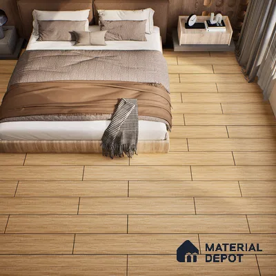 SPC Matte Finish Flooring Meriline Red Beech SP 00075 D | 48 x 7 inch (1220x180 mm) - 5 mm | Wear Layer 0.3 mm | R9 Slip Resistance | Unilin Uniclic Locking System | 10Y Residential & 5Y Commercial Warranty