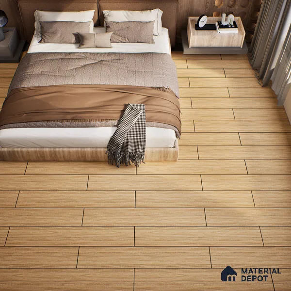 SPC Matte Finish Flooring Meriline Red Beech SP 00075 D | 48 x 7 inch (1220x180 mm) - 5 mm | Wear Layer 0.3 mm | R9 Slip Resistance | Unilin Uniclic Locking System | 10Y Residential & 5Y Commercial Warranty
