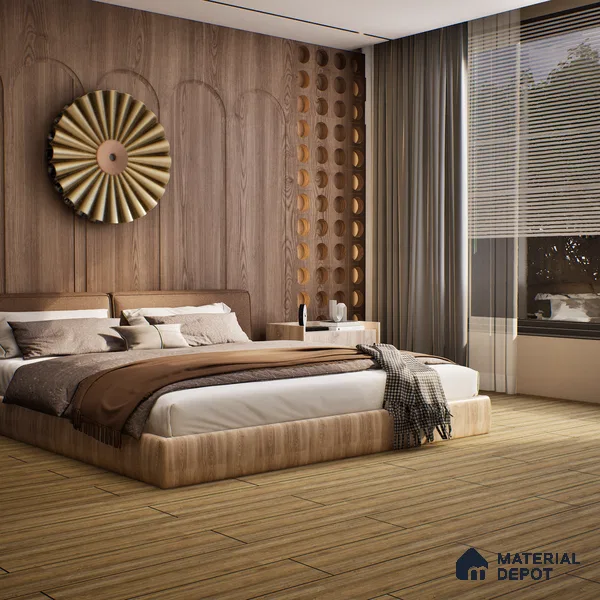 SPC Matte Finish Flooring Meriline Dark Walnut SP 00075 E | 48 x 7 inch (1220x180 mm) - 5 mm | Wear Layer 0.3 mm | R9 Slip Resistance | Unilin Uniclic Locking System | 10Y Residential & 5Y Commercial Warranty