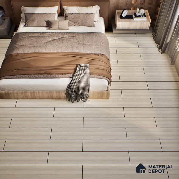 SPC Matte Finish Flooring Meriline Mapple Wood White SP 00075 F | 48 x 7 inch (1220x180 mm) - 5 mm | Wear Layer 0.3 mm | R9 Slip Resistance | Unilin Uniclic Locking System | 10Y Residential & 5Y Commercial Warranty