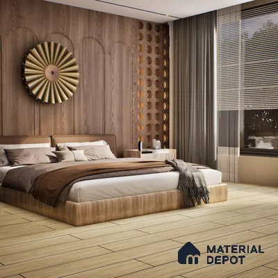 SPC Matte Finish Flooring Meriline Tres Naturale SP 00075 G | 48 x 7 inch (1220x180 mm) - 5 mm | Wear Layer 0.3 mm | R9 Slip Resistance | Unilin Uniclic Locking System | 10Y Residential & 5Y Commercial Warranty
