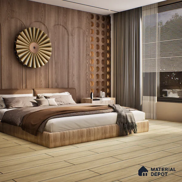 SPC Matte Finish Flooring Meriline Tres Naturale SP 00075 G | 48 x 7 inch (1220x180 mm) - 5 mm | Wear Layer 0.3 mm | R9 Slip Resistance | Unilin Uniclic Locking System | 10Y Residential & 5Y Commercial Warranty