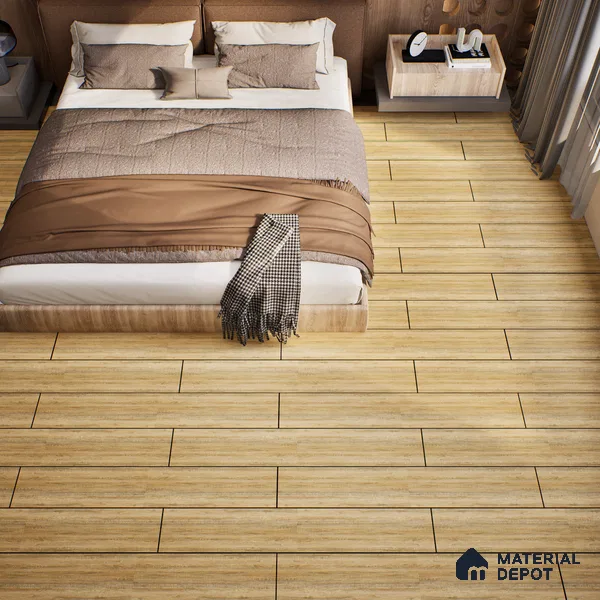 SPC Matte Finish Flooring Meriline Spanish Cedar SP 00075 | 48 x 7 inch (1220x180 mm) - 5 mm | Wear Layer 0.3 mm | R9 Slip Resistance | Unilin Uniclic Locking System | 10Y Residential & 5Y Commercial Warranty