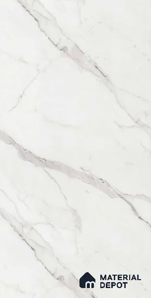 White Marble Acrylic Laminate LM 24552 8 ft x 4 ft High Gloss Finish - 1.5 mm | Suitable for TV Unit, Wardrobe, Cabinets