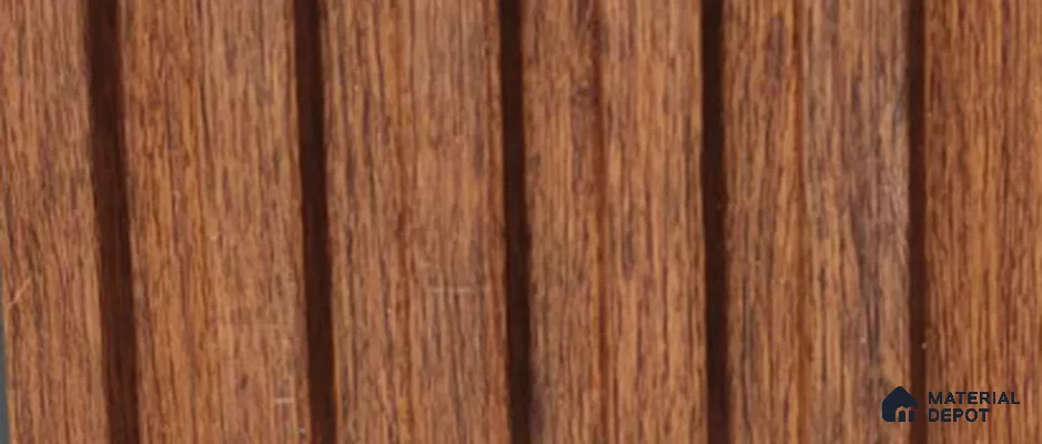 Brown Wood PN 07710 9.1 ft x 5 inch Charcoal Louvers/Panels - 12 mm | Suitable for Feature Wall, TV Unit & Living Room | Width is Subjected to 5% Variation