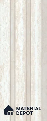 White Marble PN 00591 8 ft x 5 inch Charcoal Louvers/Panels - 12 mm | Suitable for Feature Wall, TV Unit & Living Room | Width is Subjected to 5% Variation