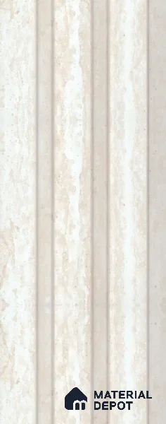 White Marble PN 00591 8 ft x 5 inch Charcoal Louvers/Panels - 12 mm | Suitable for Feature Wall, TV Unit & Living Room | Width is Subjected to 5% Variation