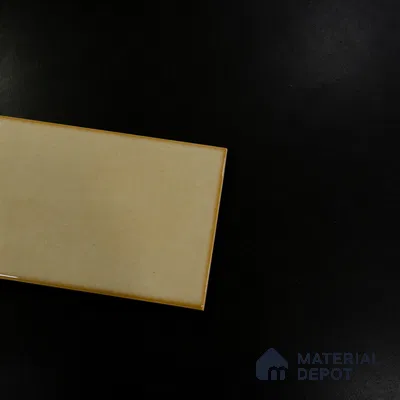 Subway Wall Tile TL 06429 D Mariner Honey Plain 12 x 4 inch Ceramic Glossy Finish - 8 mm  | Suitable for Accent / Feature Walls, Bathroom, Kitchen Wall & Backsplashes (Sample)