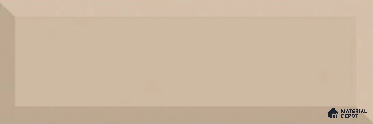 TL 03756 B Light Khakhi Beweled 300x100 mm Glossy Finish Ceramic Wall  Subway Tile - 8 mm (Sample)