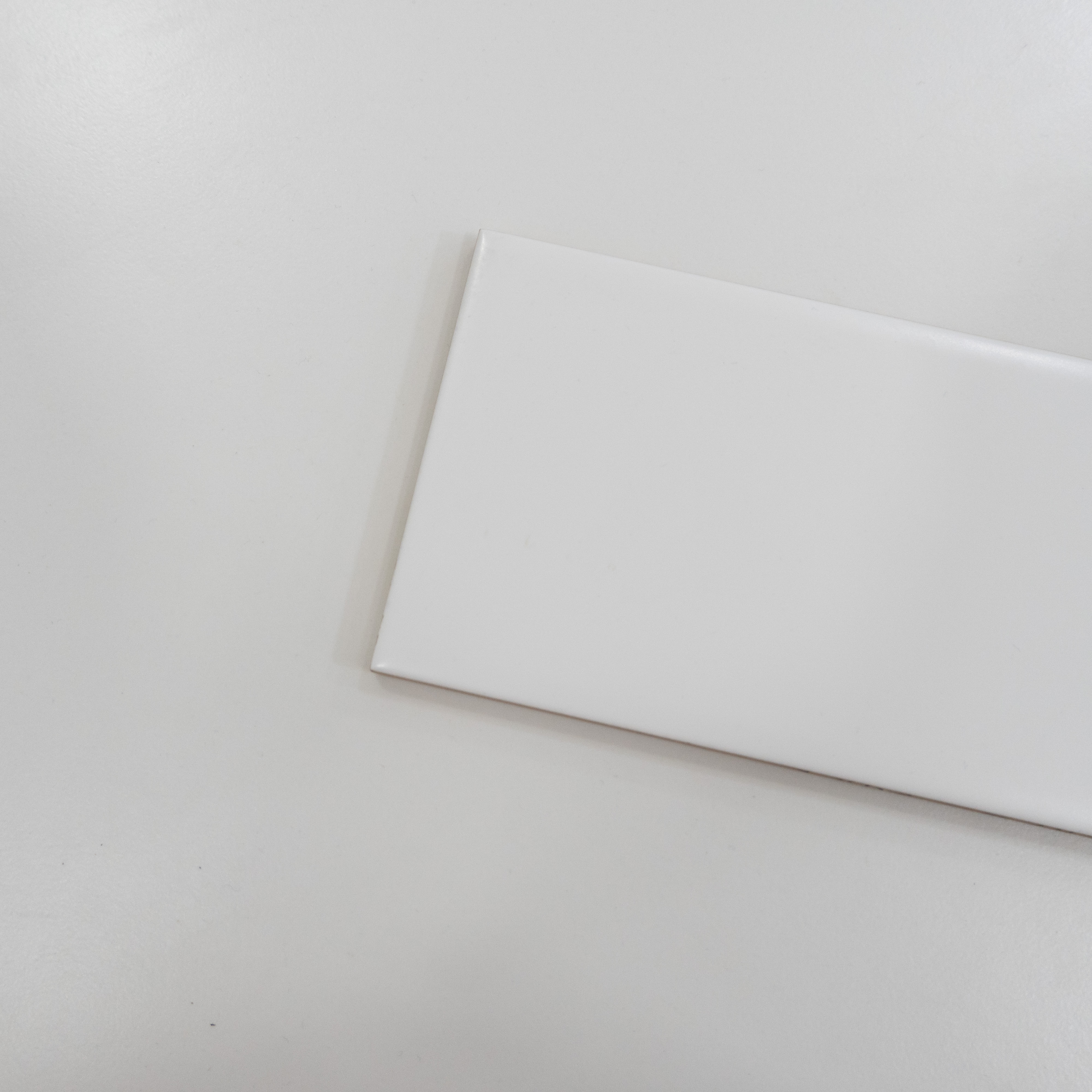 TL 00000 D Snow White Plain 300x100 mm Glossy Finish Ceramic Wall Subway Tile - 8 mm