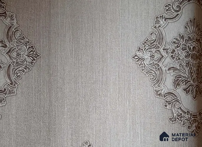 10195-4 | 10 Meter x 21 Inch Non Woven Damask Look Wallpaper - 57 Sq. Ft. | Minimum 15% wastage during installation