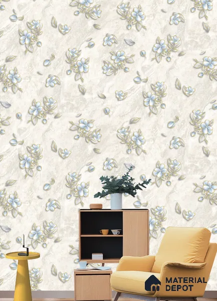 12081 | 9.5 Meter x 21 Inches Florals Look Wallpaper - 55 Sq. Ft. | Minimum 15% wastage during installation