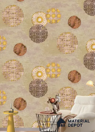 18074 | 9.5 Meter x 21 Inches Patterned Look Wallpaper - 55 Sq. Ft. | Minimum 15% wastage during installation