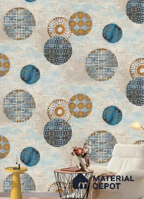 18076 | 9.5 Meter x 21 Inches Patterned Look Wallpaper - 55 Sq. Ft.  | Minimum 15% wastage during installation