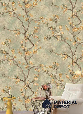 181402 | 9.5 Meter x 21 Inches Florals Look Wallpaper - 55 Sq. Ft.  | Minimum 15% wastage during installation