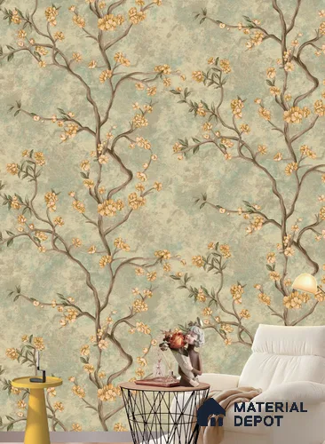 181402 | 9.5 Meter x 21 Inches Florals Look Wallpaper - 55 Sq. Ft.  | Minimum 15% wastage during installation