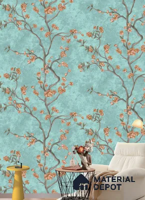181405 | 9.5 Meter x 21 Inches Florals Look Wallpaper - 55 Sq. Ft.  | Minimum 15% wastage during installation