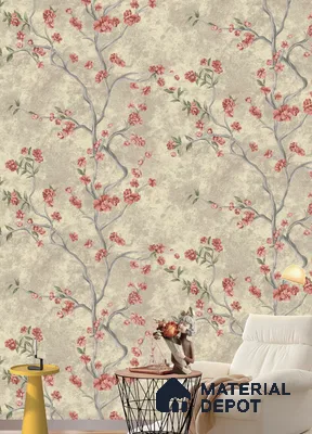 181406 | 9.5 Meter x 21 Inches Florals Look Wallpaper - 55 Sq. Ft.  | Minimum 15% wastage during installation