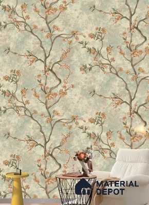 181401 | 9.5 Meter x 21 Inches Florals Look Wallpaper - 55 Sq. Ft. | Minimum 15% wastage during installation