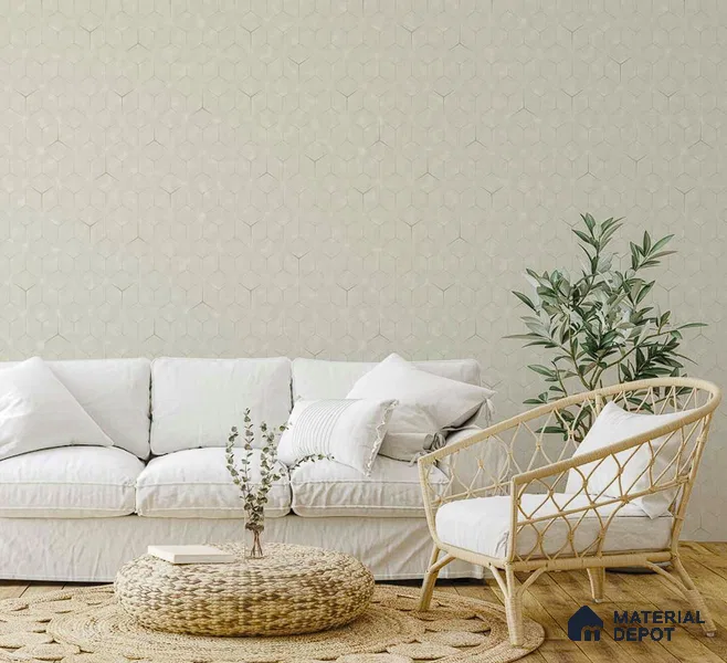 202206-1 | 5 Meter x 42 Inch PVC Geometric Look Wallpaper - 57 Sq. Ft. | Minimum 15% wastage during installation