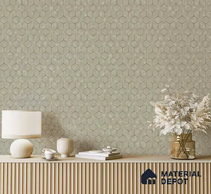 202206-4 | 5 Meter x 42 Inch PVC Geometric Look Wallpaper - 57 Sq. Ft. | Minimum 15% wastage during installation
