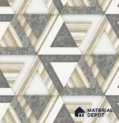 23302 | 10 Meter x 21 Inch PVC Geometric Look Wallpaper - 57 Sq. Ft. | Minimum 15% wastage during installation