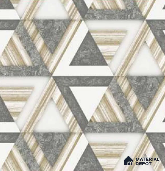 23302 | 10 Meter x 21 Inch PVC Geometric Look Wallpaper - 57 Sq. Ft. | Minimum 15% wastage during installation