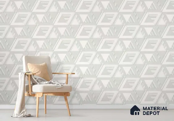 23303 | 10 Meter x 21 Inch PVC Geometric Look Wallpaper - 57 Sq. Ft. | Minimum 15% wastage during installation