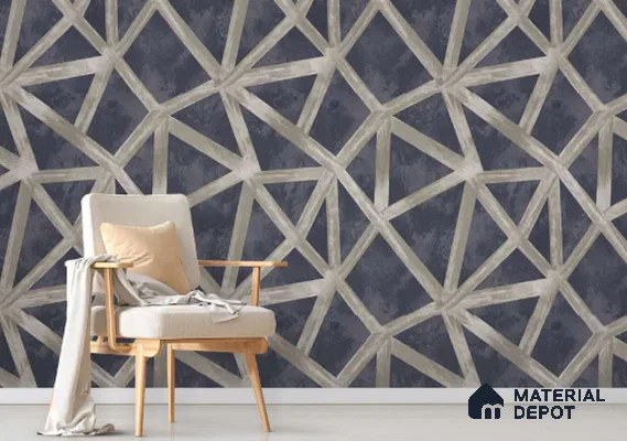23307 | 10 Meter x 21 Inch PVC Geometric Look Wallpaper - 57 Sq. Ft. | Minimum 15% wastage during installation