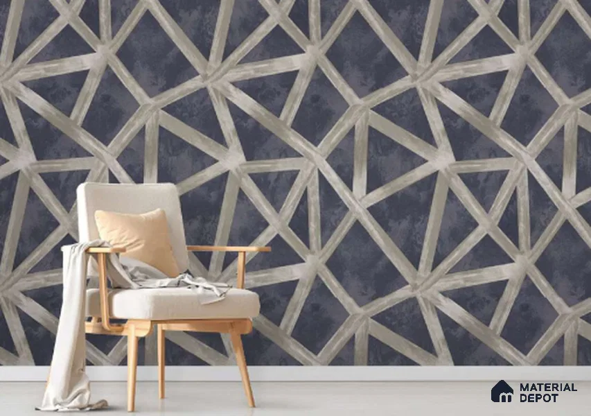23307 | 10 Meter x 21 Inch PVC Geometric Look Wallpaper - 57 Sq. Ft. | Minimum 15% wastage during installation